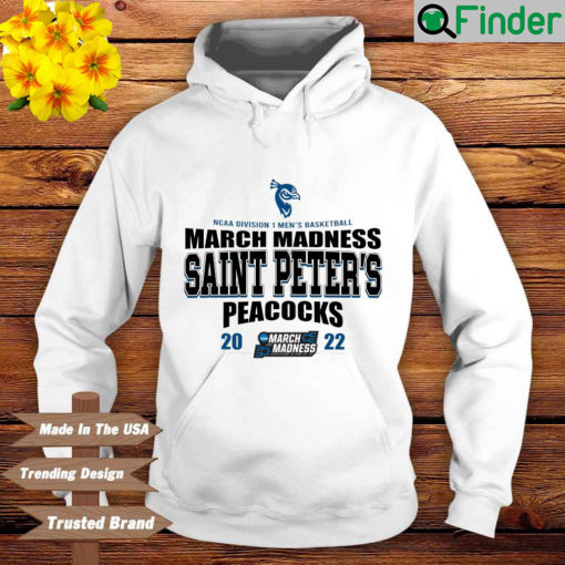 Official NCAA Division Mens Basketball March Madness Saint Peters Peacocks 2022 Hoodie