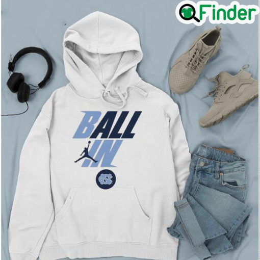 Official North Carolina Tar Heels Jordan Brand Youth Ball In Bench Hoodie