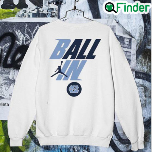 Official North Carolina Tar Heels Jordan Brand Youth Ball In Bench Sweatshirt