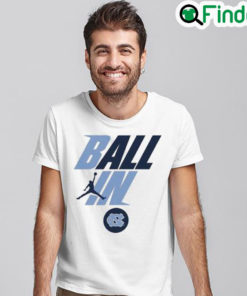 Official North Carolina Tar Heels Jordan Brand Youth Ball In Bench T Shirt