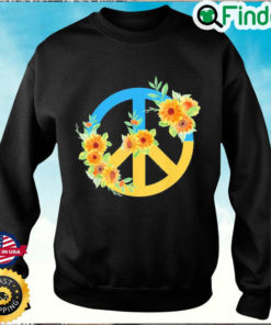 Official Sunflower Ukrainian Ukraine Flag Ukraine Peace Hippie Sweatshirt