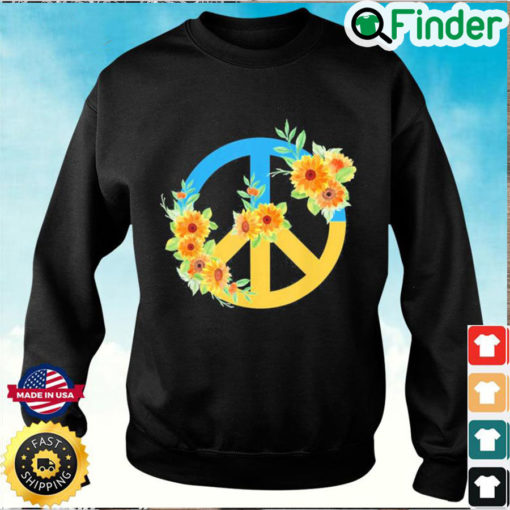 Official Sunflower Ukrainian Ukraine Flag Ukraine Peace Hippie Sweatshirt