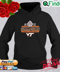 Official Virginia Tech Hokies 2022 ACC Mens Basketball Conference Tournament Champions Hoodie