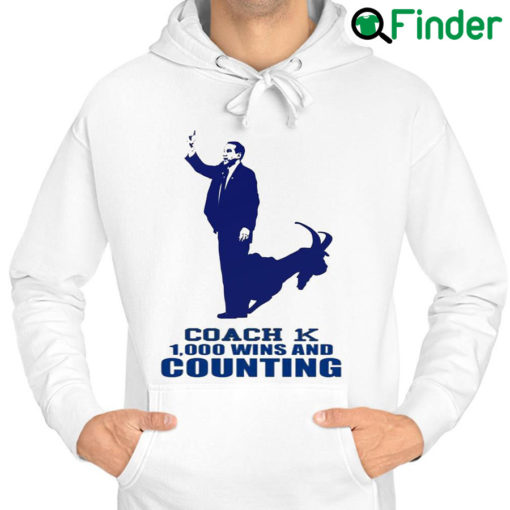 Official coach K 1000 1K Wins And Counting Hoodie