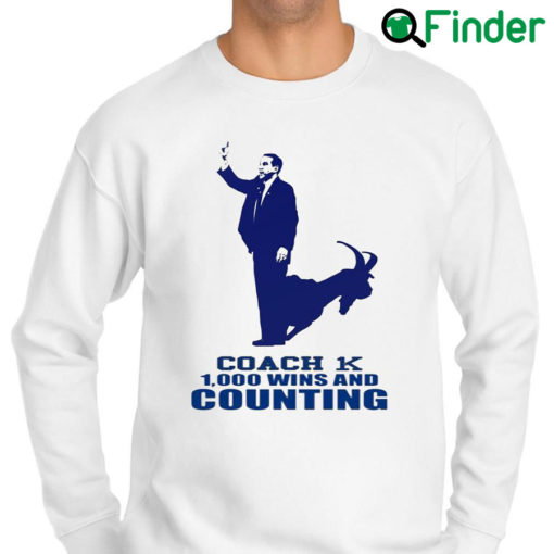 Official coach K 1000 1K Wins And Counting Sweatshirt