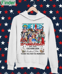 One Piece 25th anniversary 1997 2022 Eiichiro Oda signature thank you for the memories Hoodie