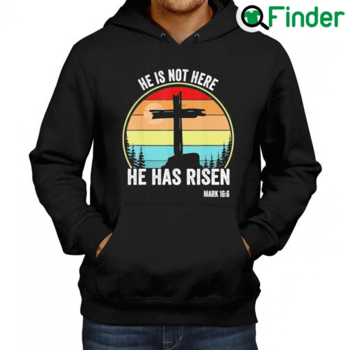 Original He is Risen Christian Easter Happy Eater Day Hoodie