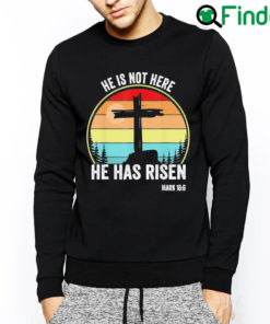 Original He is Risen Christian Easter Happy Eater Day Long Sleeve