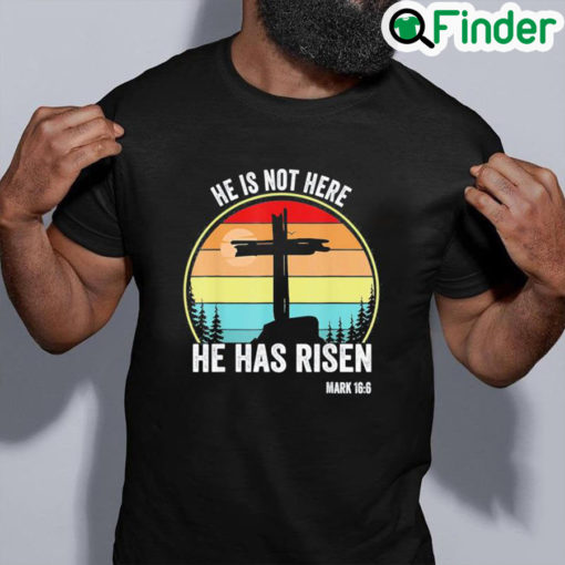 Original He is Risen Christian Easter Happy Eater Day Tee Shirt