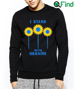 Original I Stand With Ukraine Sunflower Raised Fist Love Ukraine Long Sleeve