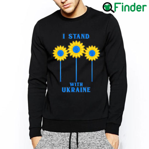 Original I Stand With Ukraine Sunflower Raised Fist Love Ukraine Long Sleeve