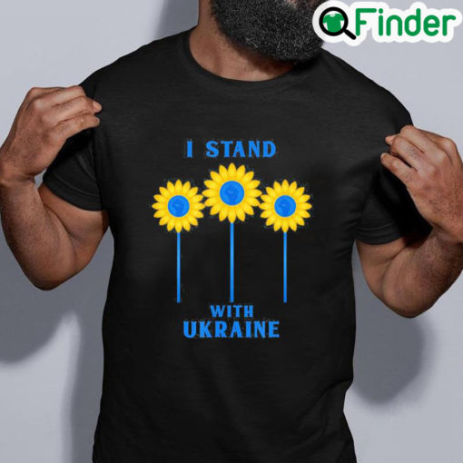 Original I Stand With Ukraine Sunflower Raised Fist Love Ukraine Shirt