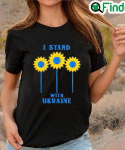 Original I Stand With Ukraine Sunflower Raised Fist Love Ukraine T Shirt