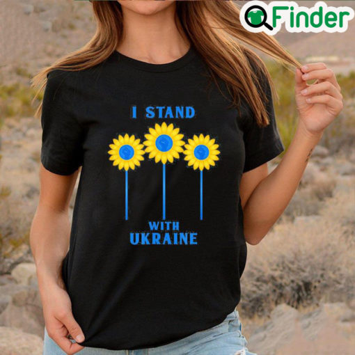 Original I Stand With Ukraine Sunflower Raised Fist Love Ukraine T Shirt