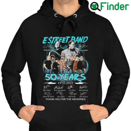 Original official E Street Band 50 years 1972 2022 thank you for the memories signatures Hoodie