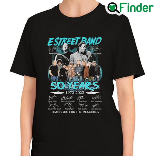 Original official E Street Band 50 years 1972 2022 thank you for the memories signatures T shirt