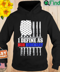 Patriotic I Define As Non Bidenary Anti Biden American Flag Hoodie