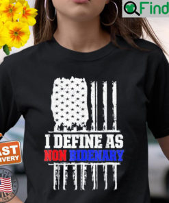 Patriotic I Define As Non Bidenary Anti Biden American Flag T Shirt