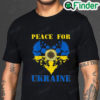 Peace For Ukraine Shirt Sunflower Heart Retro Ukrainian Flag T Shirt