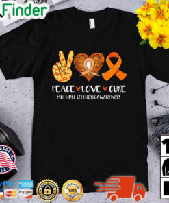 Peace Love Cure Multiple Sclerosis Awareness Shirt