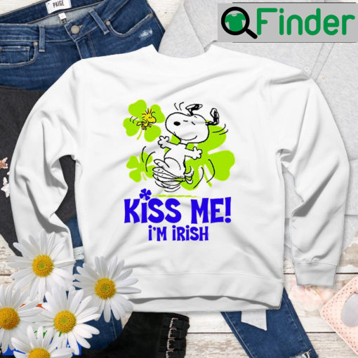 Peanuts St Patricks Day Kiss Me Im Irish Sweatshirt