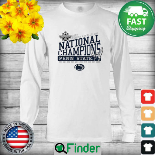 Penn State 2022 Division I 10X Wrestling NCAA National Champions 1953 2022 Long Sleeve