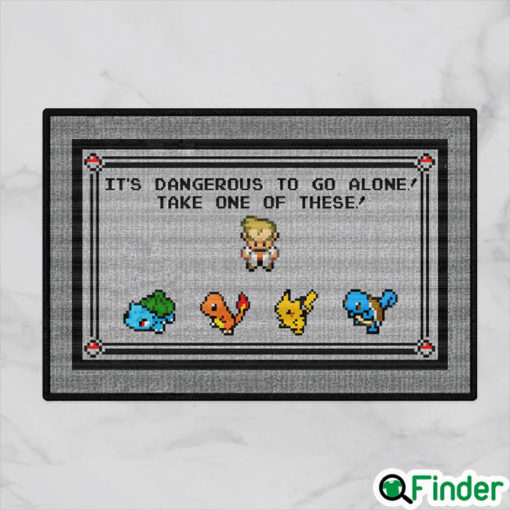 Pokemon and Zelda Its Dangerous To Go Alone Take One Of These Doormat