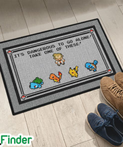 Pokemon gen 1 and Zelda Its Dangerous To Go Alone Take One Of These Doormat