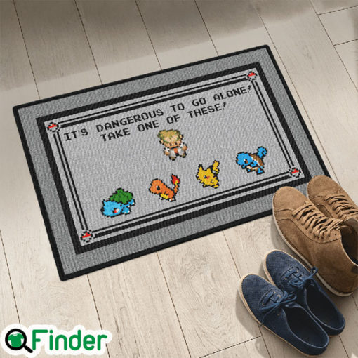Pokemon gen 1 and Zelda Its Dangerous To Go Alone Take One Of These Doormat