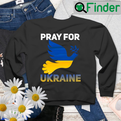 Pray For Ukraine Ukrainian Trident Coat of Arms Sweatshirt