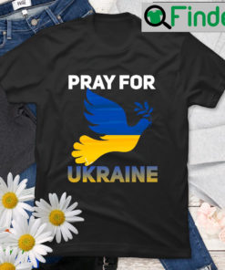 Pray For Ukraine Ukrainian Trident Coat of Arms T Shirt