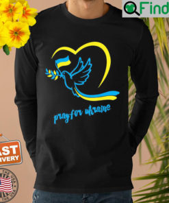 Pray For Ukraine. Peace Dove Pigeon Love Flag Heart Peace Ukraine Sweatshirt