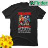 Predator 35 years 1987 2022 signatures thank you for the memories movie shirt
