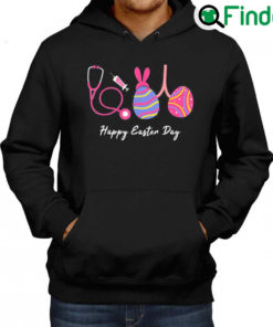 Premium Bunny Egg Lungs Respiratory Nurse Therapist Happy Easter Day Hoodie