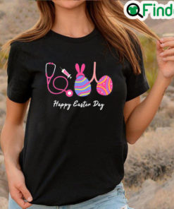 Premium Bunny Egg Lungs Respiratory Nurse Therapist Happy Easter Day Shirt