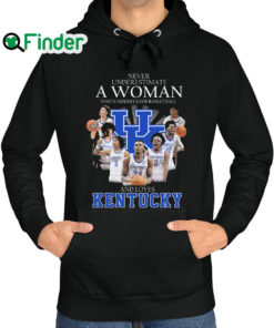 Premium never underestimate a Woman who understands Basketball and loves Kentucky signatures Hoodie