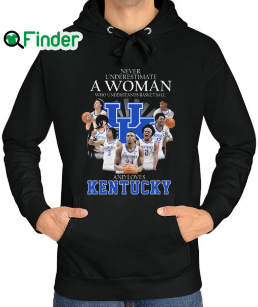 Premium never underestimate a Woman who understands Basketball and loves Kentucky signatures Hoodie