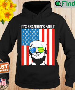 Pro Trump American Flag Sunglasses Funny Anti Joe Biden Hoodie