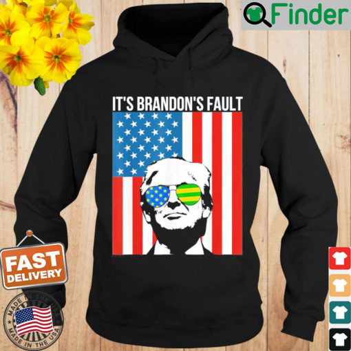 Pro Trump American Flag Sunglasses Funny Anti Joe Biden Hoodie