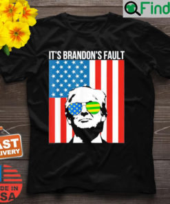 Pro Trump American Flag Sunglasses Funny Anti Joe Biden Shirt