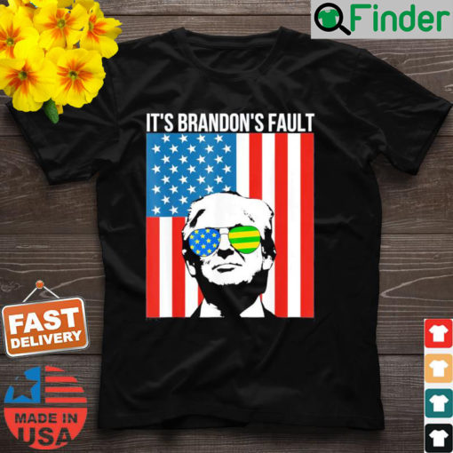 Pro Trump American Flag Sunglasses Funny Anti Joe Biden Shirt