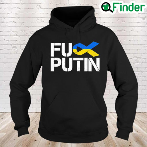 Puck Futin Ukraine Ribbon Stand With Ukraine Support Ukraine Peace Ukraine Hoodie