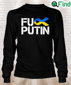 Puck Futin Ukraine Ribbon Stand With Ukraine Support Ukraine Peace Ukraine Long Sleeve