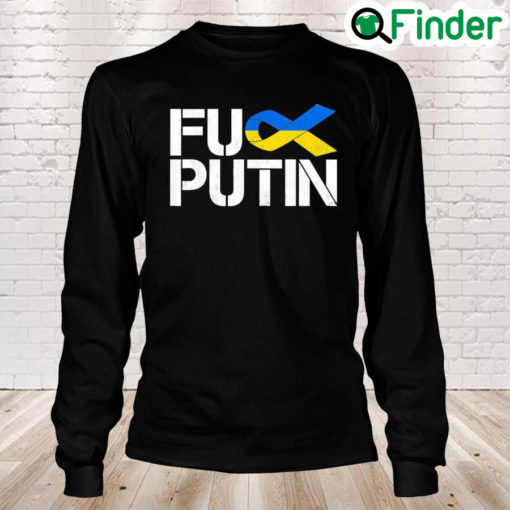 Puck Futin Ukraine Ribbon Stand With Ukraine Support Ukraine Peace Ukraine Long Sleeve