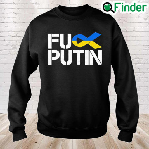 Puck Futin Ukraine Ribbon Stand With Ukraine Support Ukraine Peace Ukraine Sweatshirt