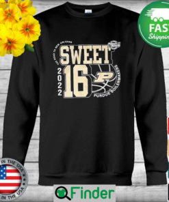 Purdue Boilermakers Sweet 16 2022 NCAA mens basketball the road to New Orleans Sweatshirt