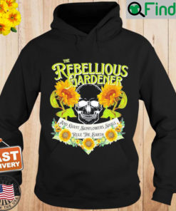 Rebellious Gardener Cute Skull Sunflower Hoodie