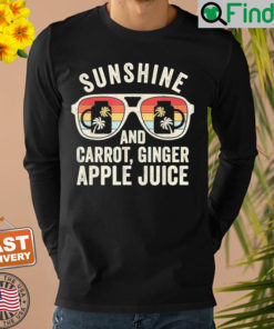 Retro Sunshine And Carrot Ginger Apple Juice Summer Juice Shirt