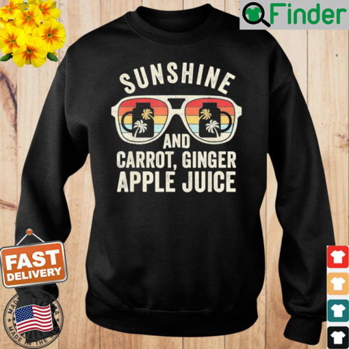 Retro Sunshine And Carrot Ginger Apple Juice Summer Juice Sweatshirt