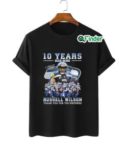 Russell Wilson Seattle Seahawks 2012 2022 Thank You For The Memories Shirt